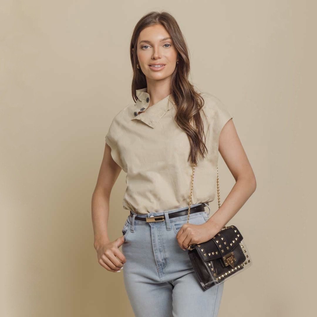 Betty Shoulder Bag -Clear/Black ChicCharm