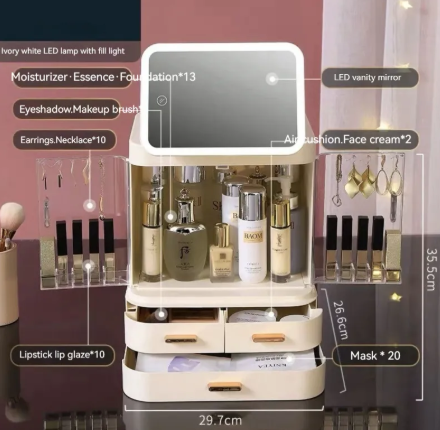 Illuminated Vanity Makeup Organizer ChicCharm