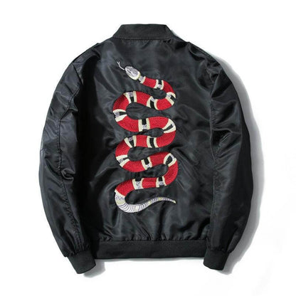Floral Serpent Bomber Jacket