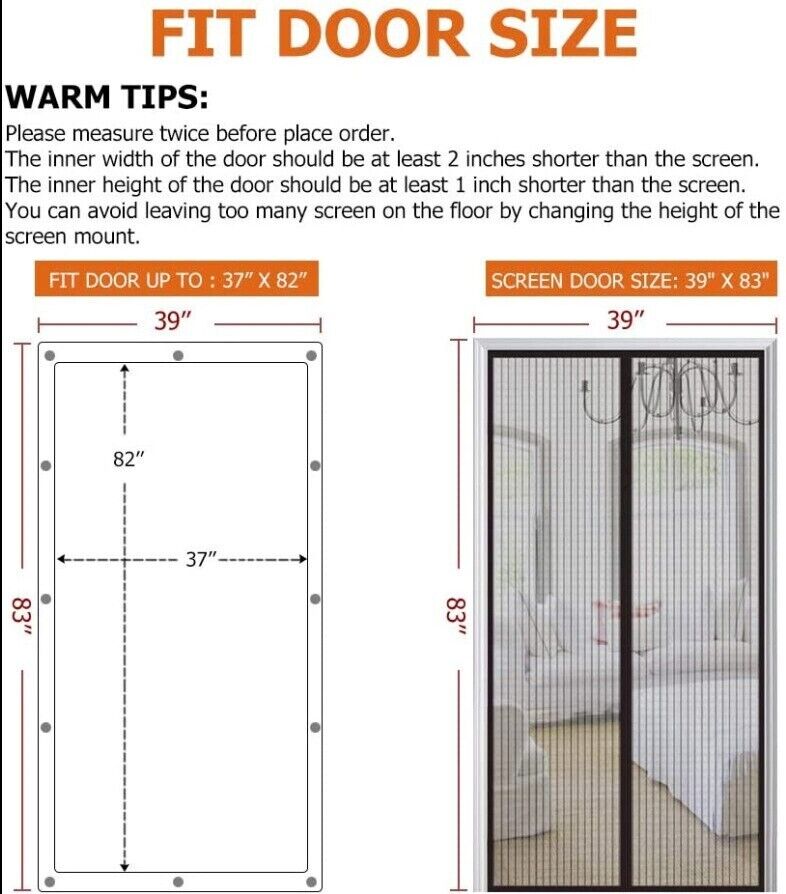 Magnetic Mesh Screen Door - Durable, Hands-Free Bug Barrier