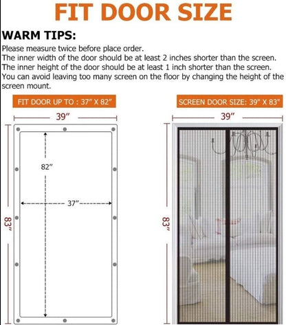 Magnetic Mesh Screen Door - Durable, Hands-Free Bug Barrier