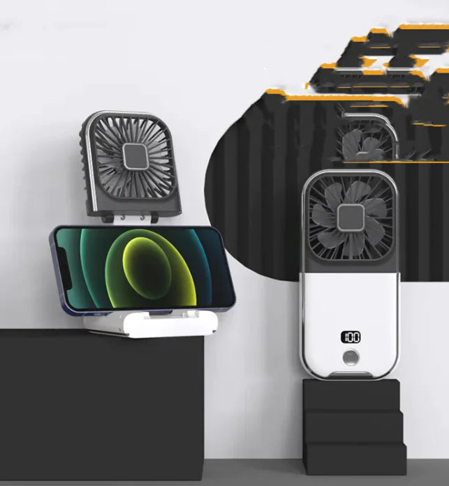 Compact Dual-Mode Travel Fan, USB Charged