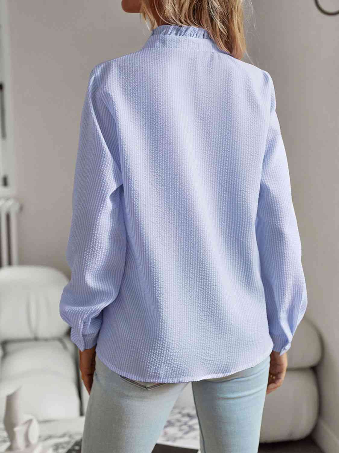 Ruffle Grace Long Sleeve Top