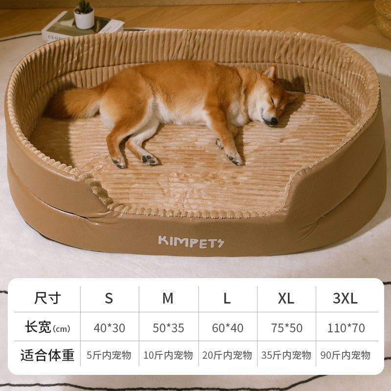 All-Season Comfort Pet Bed with Easy-Clean Cover