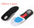Cushion Comfort EVA Insoles showing two pairs with shock-absorbing features and breathable design in black and white.