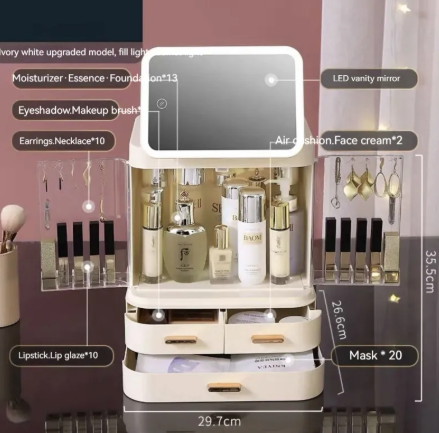 Illuminated Vanity Makeup Organizer ChicCharm
