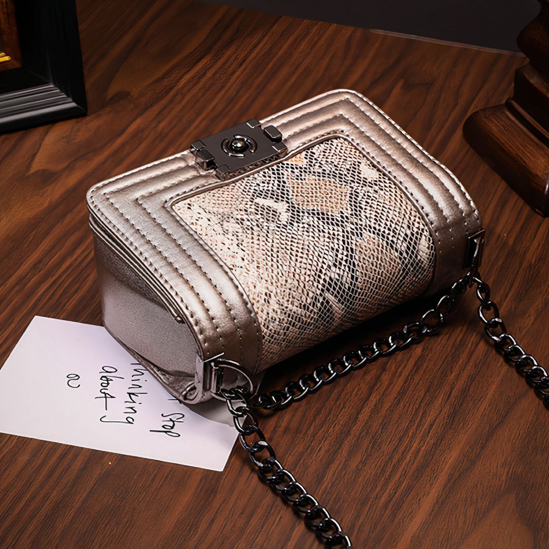 Bertha Vegan Python Satchel ChicCharm