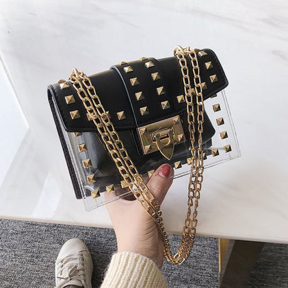 Betty Shoulder Bag -Clear/Black ChicCharm