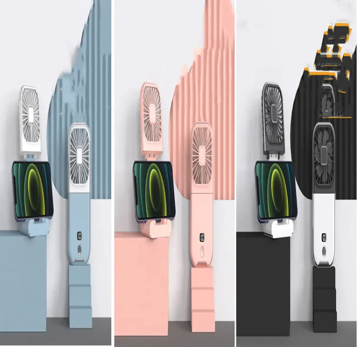 Compact Dual-Mode Travel Fan, USB Charged