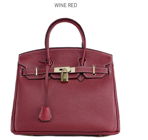 Platinum Top-Layer Cowhide Handbag