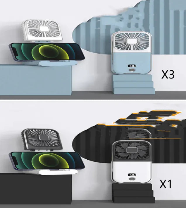 Compact Dual-Mode Travel Fan, USB Charged