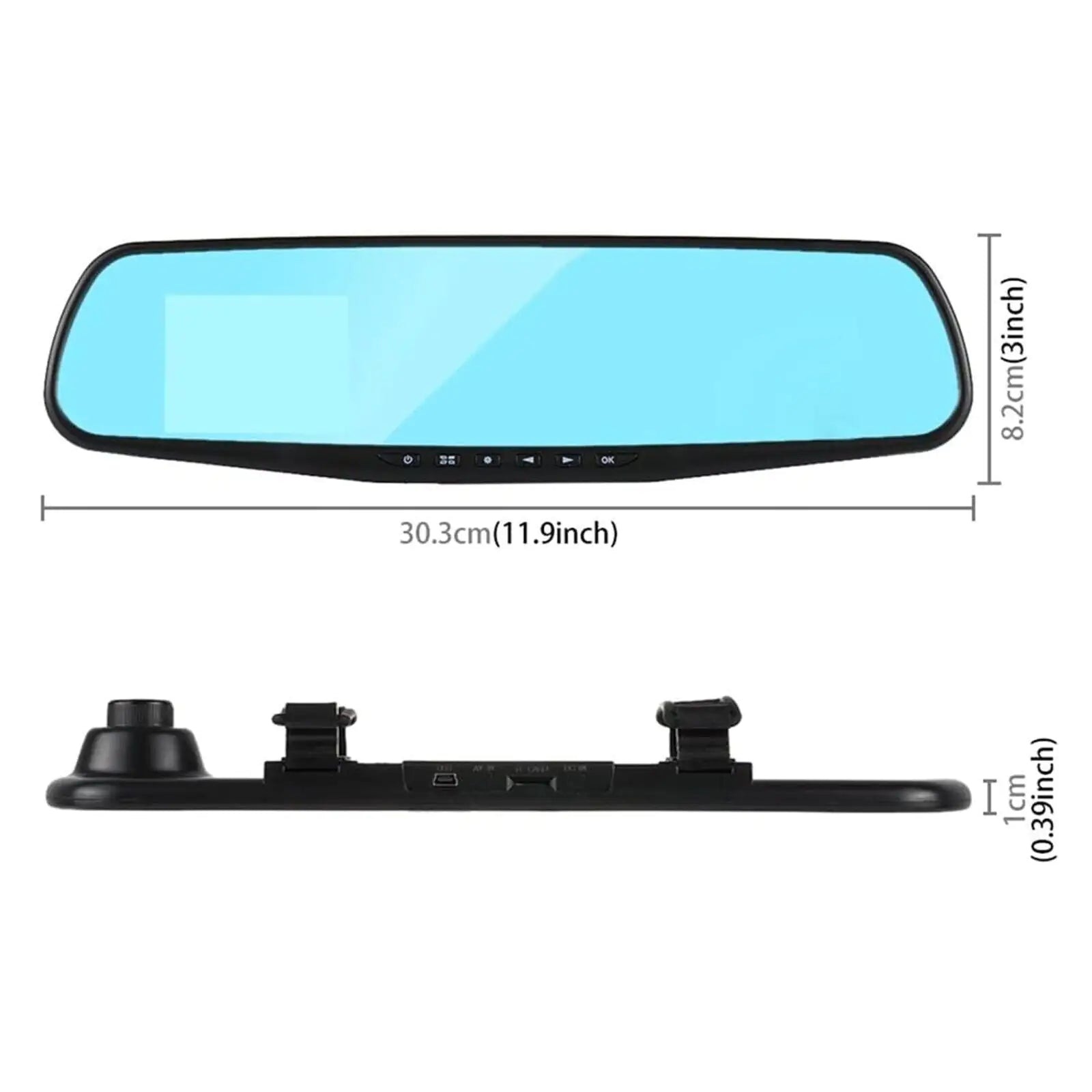 HD 1080P Car DVR Dual Dash Cam Mirror