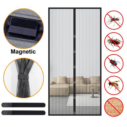 Magnetic Mesh Screen Door - Durable, Hands-Free Bug Barrier