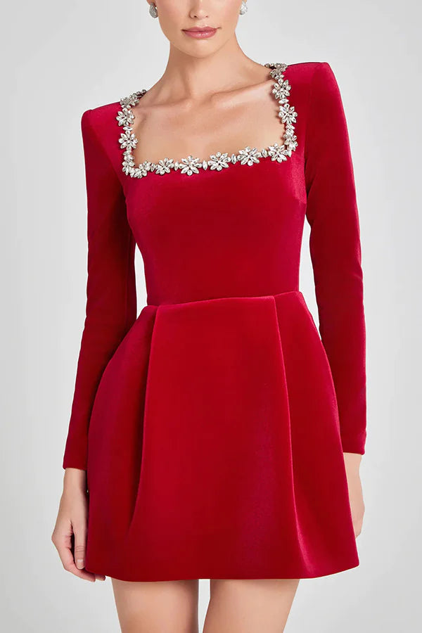 Rhinestone Blossom Gown