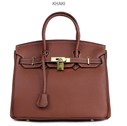 Platinum Top-Layer Cowhide Handbag