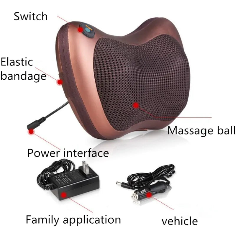 Shiatsu Comfort Massage Pillow for Neck &amp; Back ChicCharm