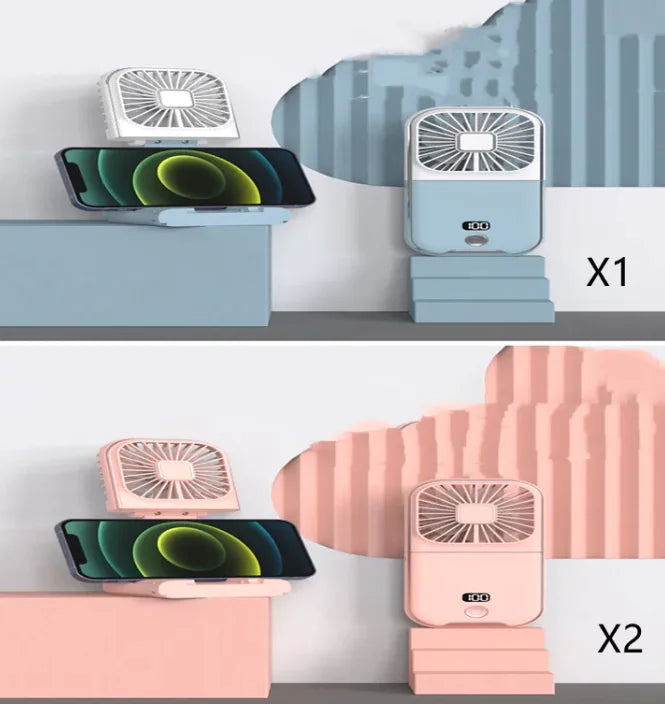 Compact Dual-Mode Travel Fan, USB Charged