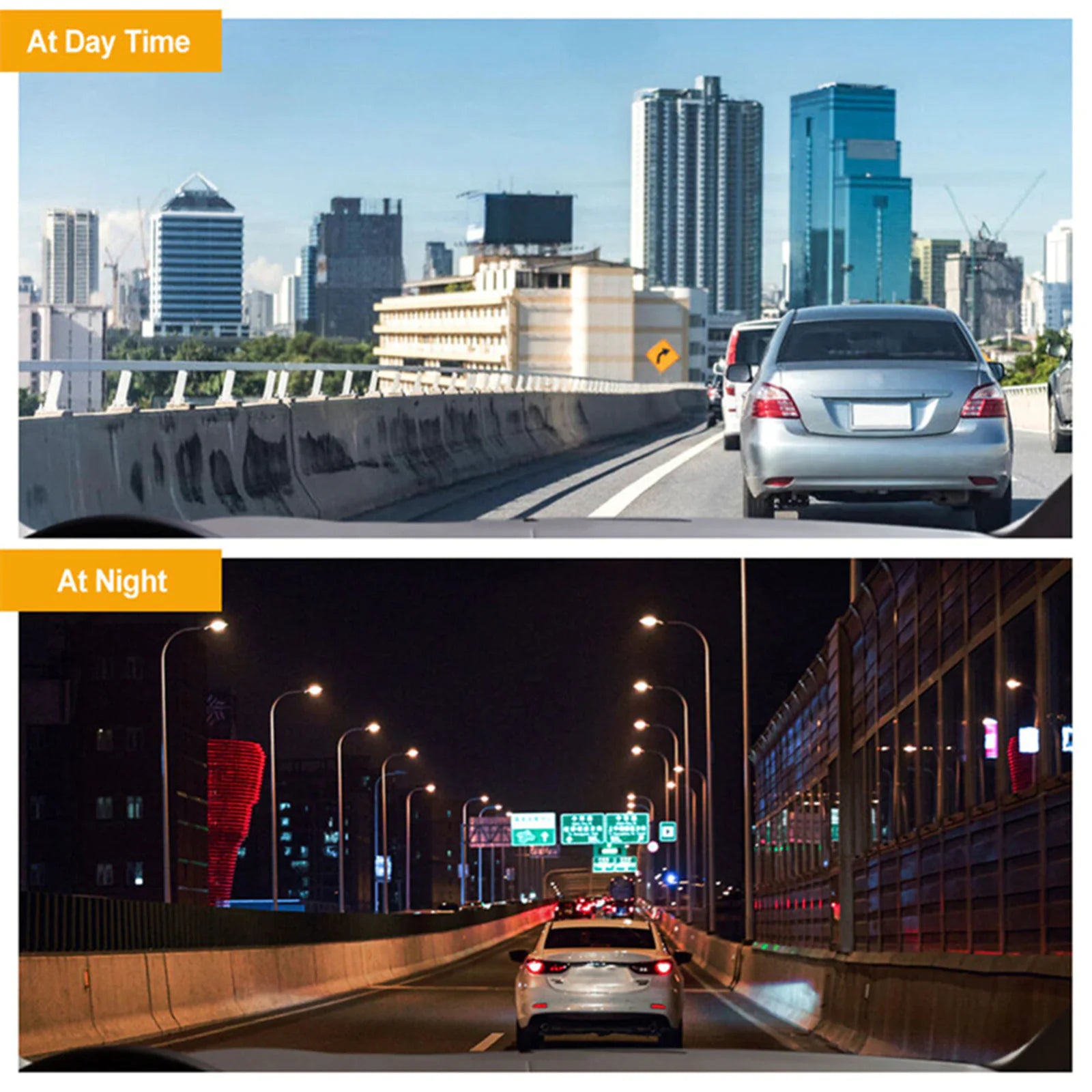 HD Triple View Dash Cam with G-Sensor