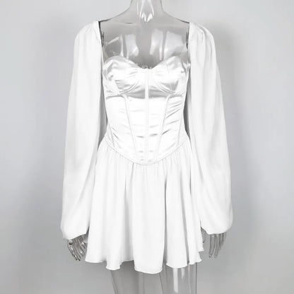 Elegant Chiffon Lantern Dress