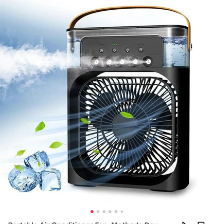 Compact 3-in-1 Air Cooler - Mini AC for Personal Spaces | Quick Cool + Humidifier | USA Shipping