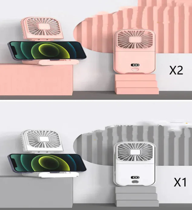 Compact Dual-Mode Travel Fan, USB Charged