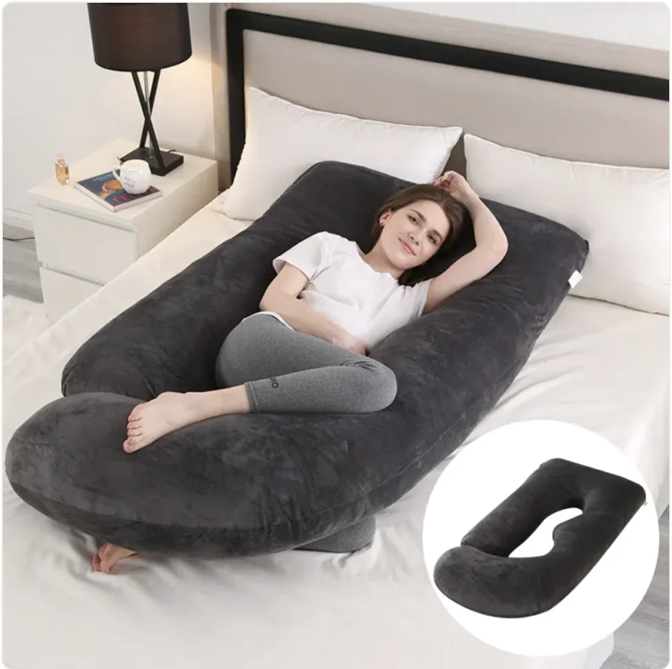 J-Shaped Pregnancy Support Pillow