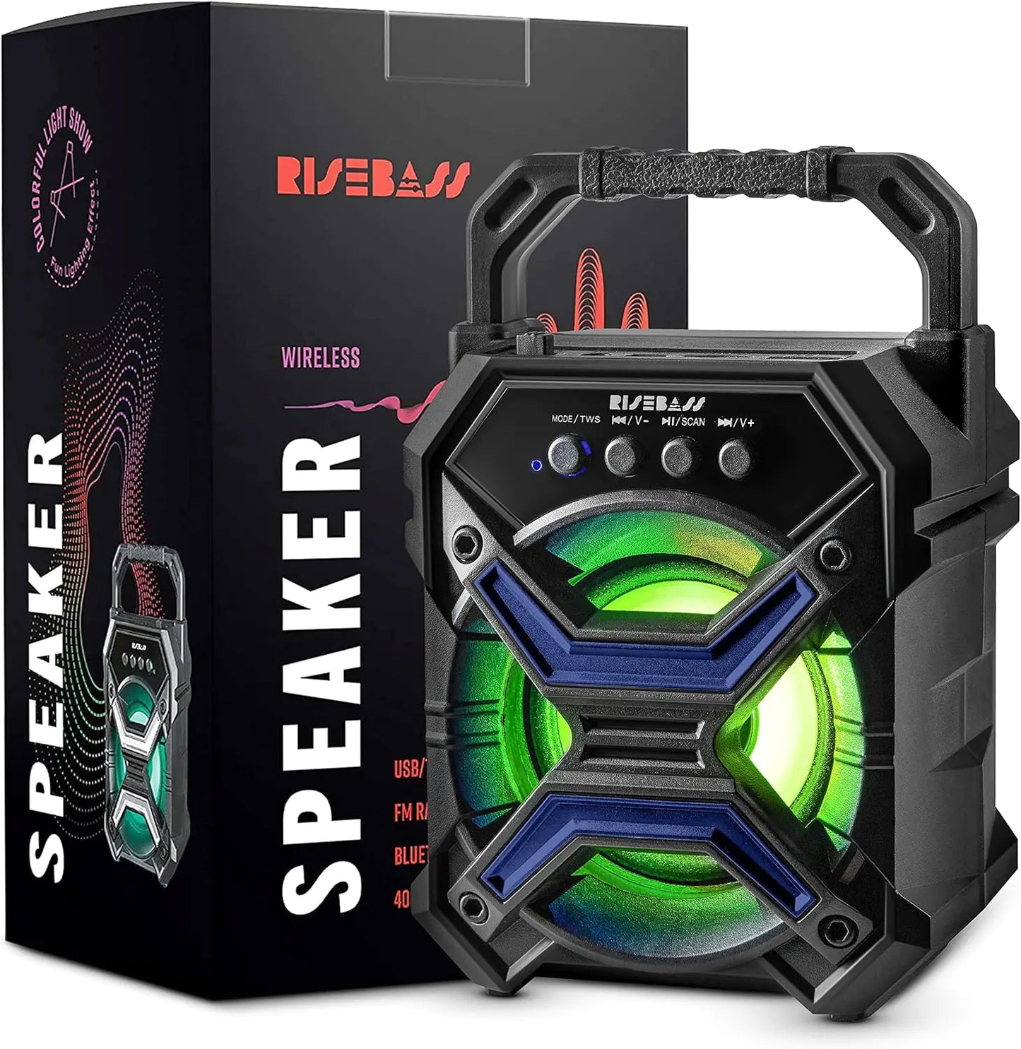 Compact Party Bluetooth Speaker with LED Effects