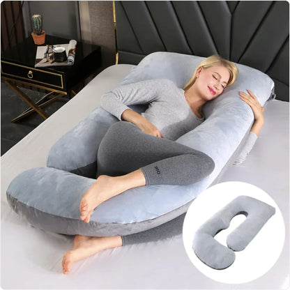 J-Shaped Pregnancy Support Pillow