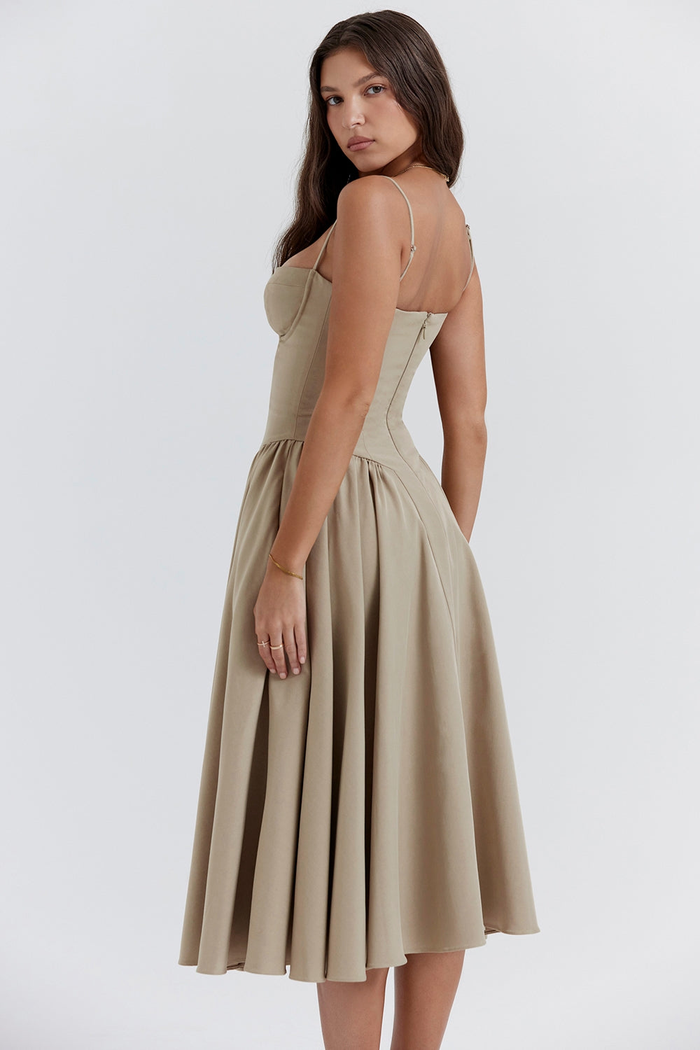 Elegant Corset Midi Dress