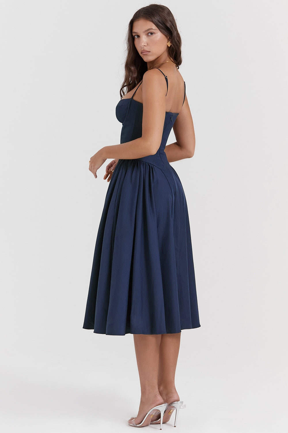 Elegant Corset Midi Dress