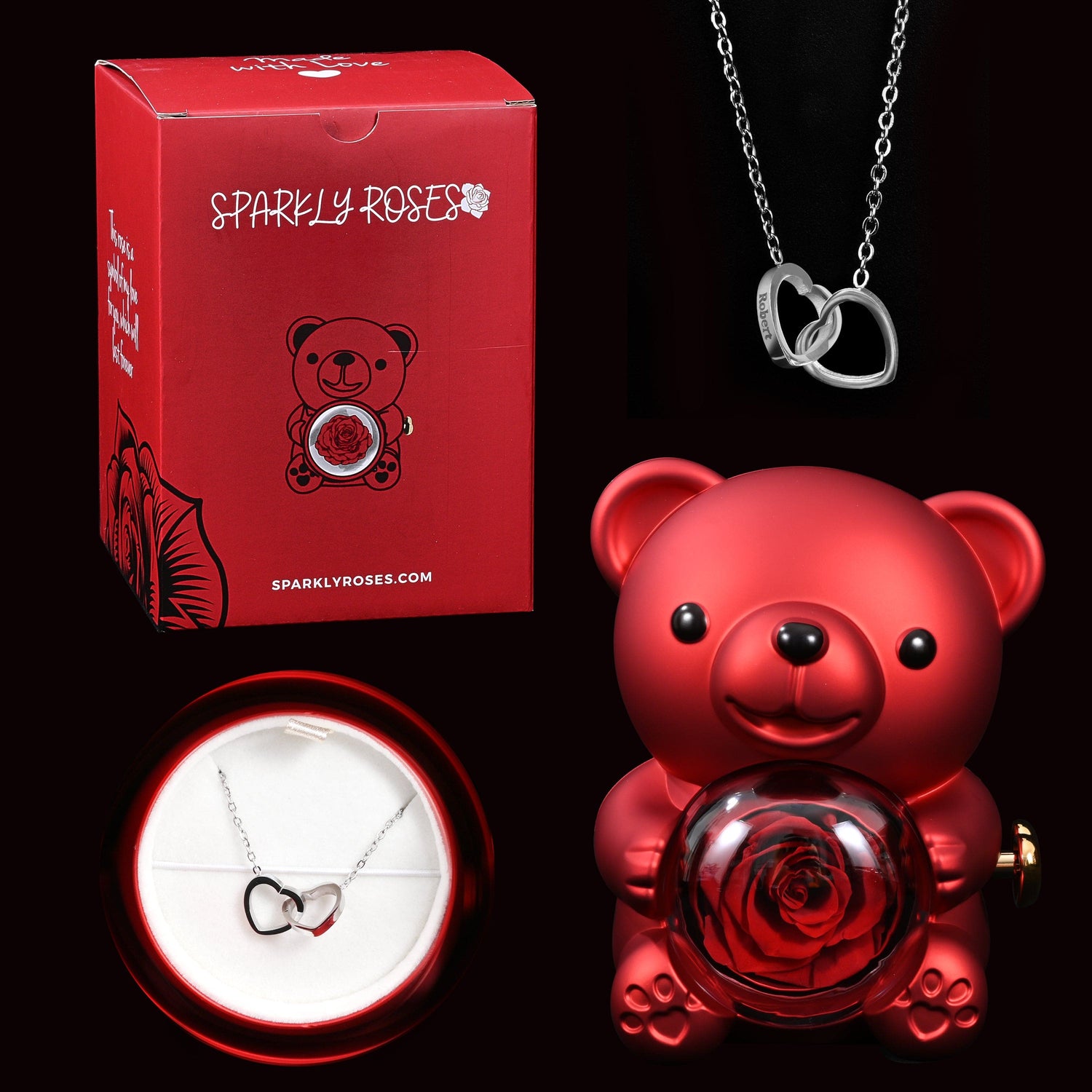 Timeless Rose &amp; Necklace Gift Set