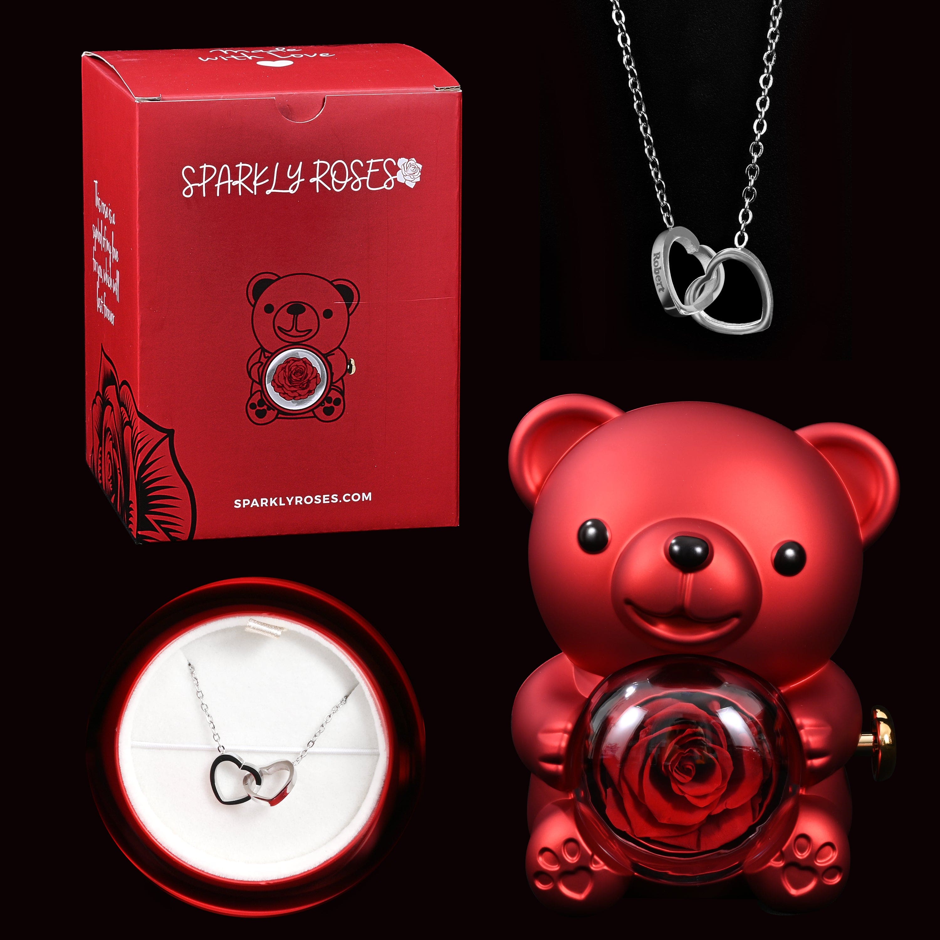 Timeless Rose &amp; Necklace Gift Set