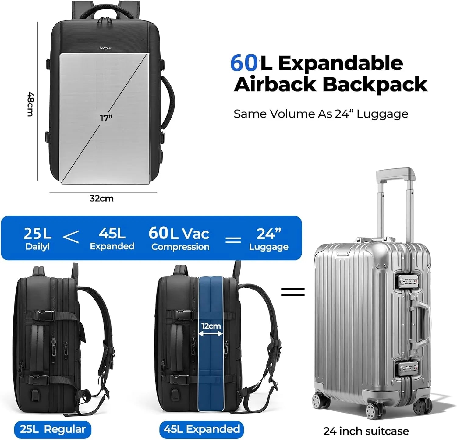Space-Saving Travel Backpack