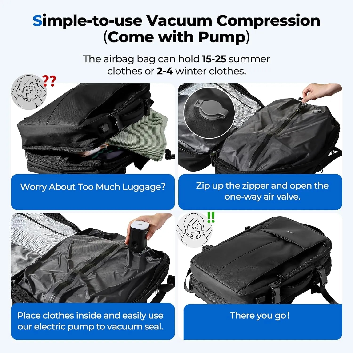 Space-Saving Travel Backpack