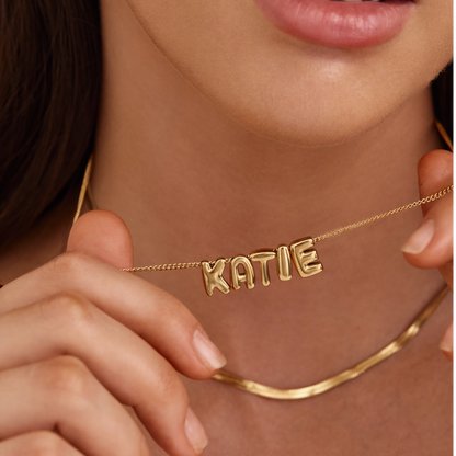 Personalized Bubble Name Necklace