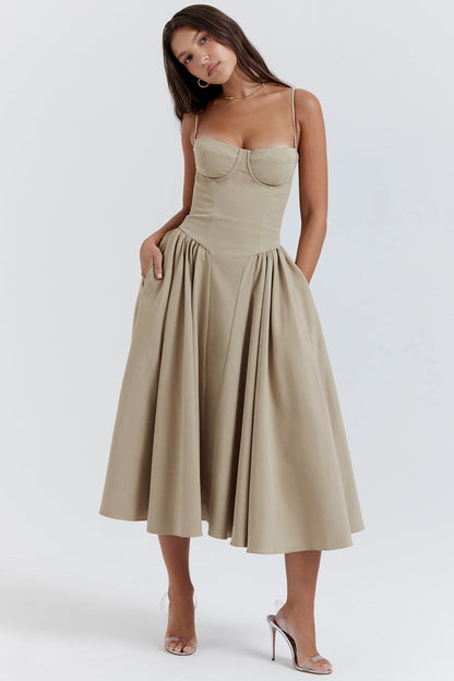 Chic Corset Midi Dress