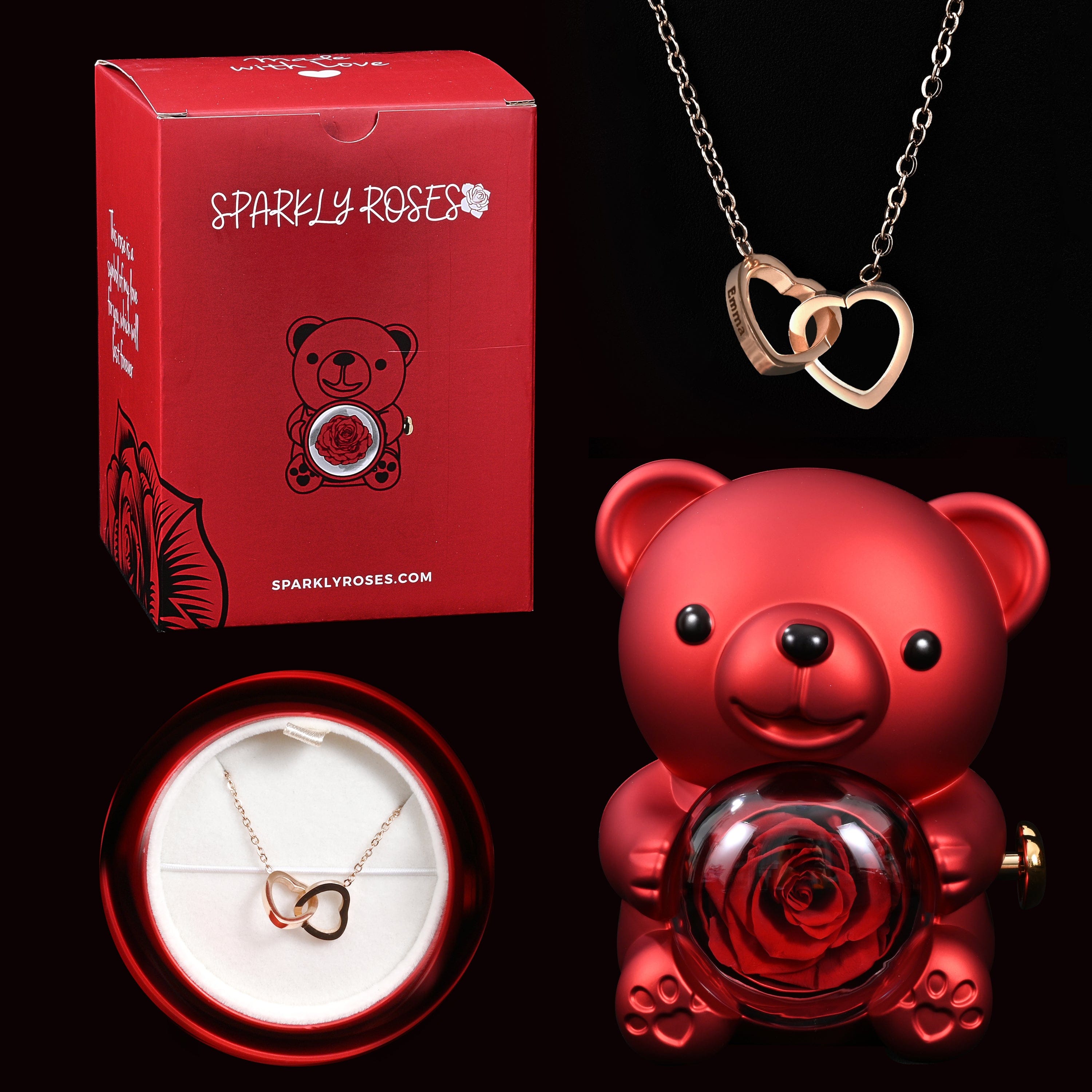 Timeless Rose &amp; Necklace Gift Set
