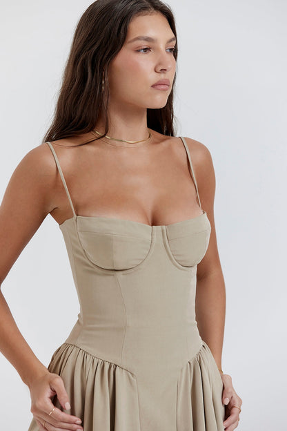 Chic Corset Midi Dress