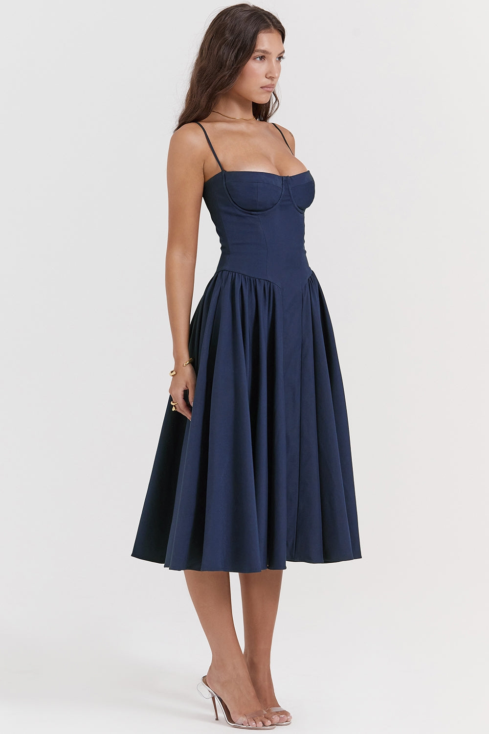 Elegant Corset Midi Dress