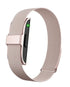 Smart Health Companion Bracelet showing a stylish fitness tracker in pink, designed for wellness monitoring and connectivity.