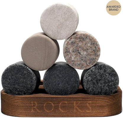 Elite Whiskey Enjoyment Set - Stones &amp; Crystal Glass