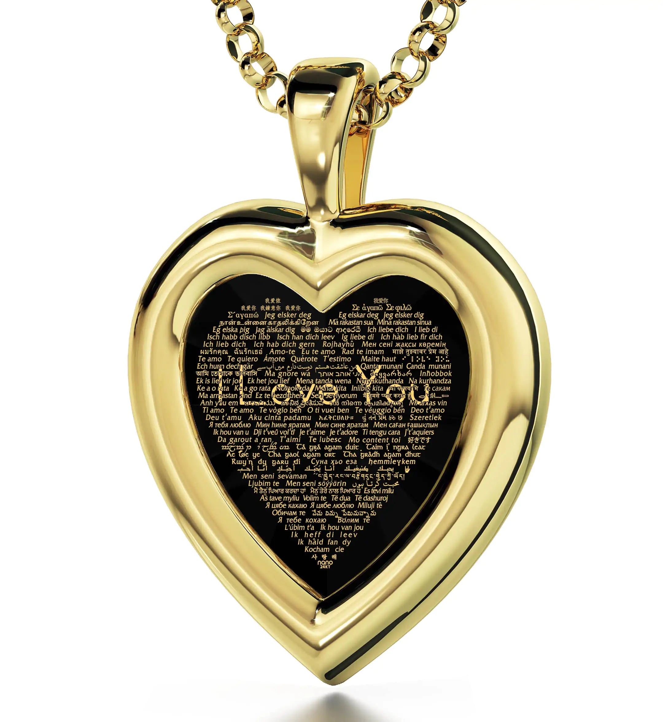 Multilingual Love Heart Jewelry Set