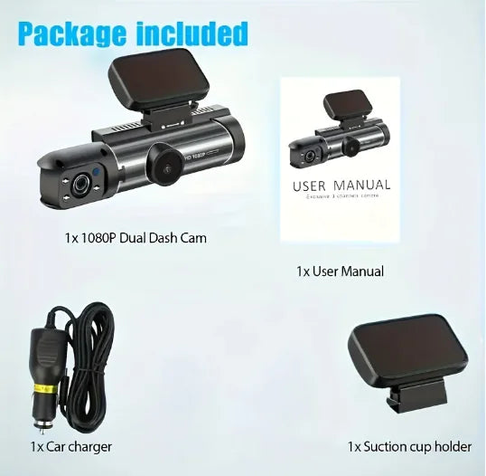 DualView 360° Car Dash Cam