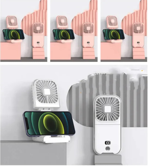 Compact Dual-Mode Travel Fan, USB Charged