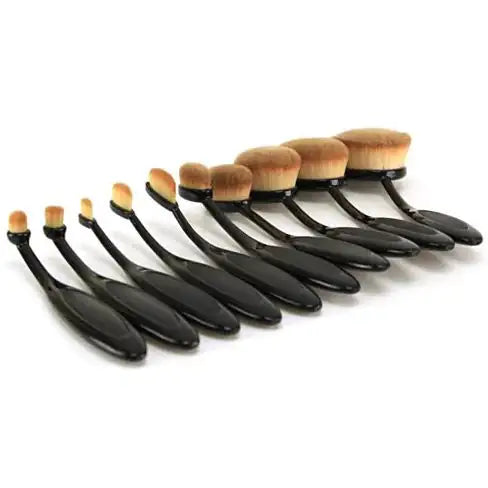 Oval Pro 10-Piece Makeup Brush Set