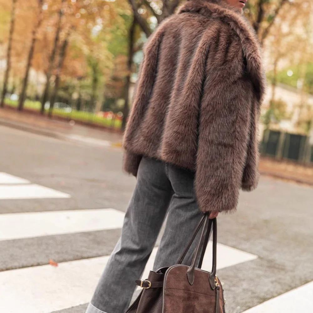 Chic Plush Fur Jacket