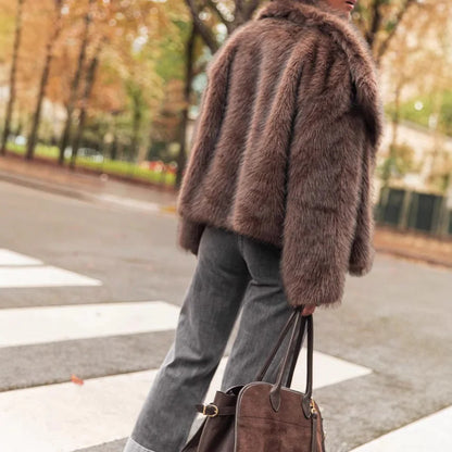 Chic Plush Fur Jacket