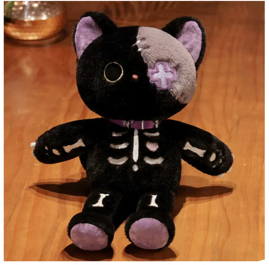 Cute Devil Skull Cat Plush Toy