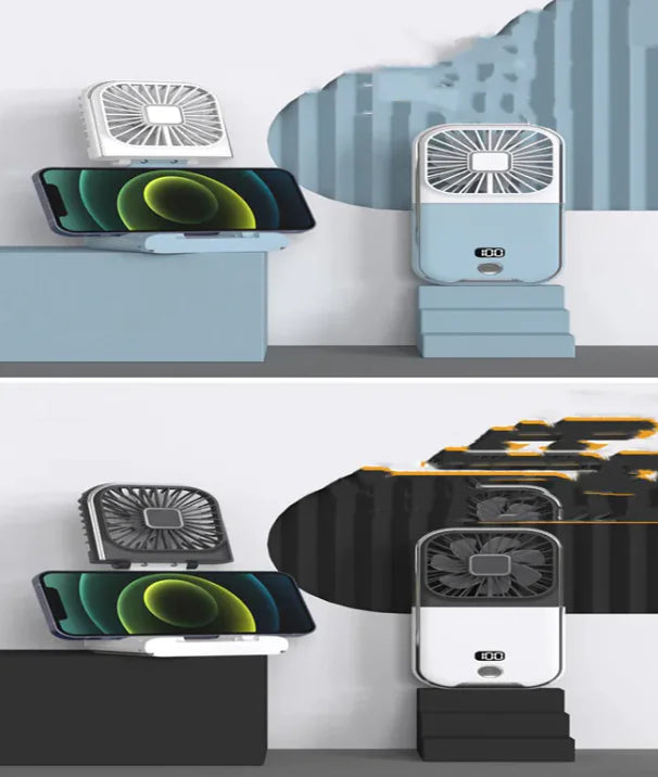 Compact Dual-Mode Travel Fan, USB Charged