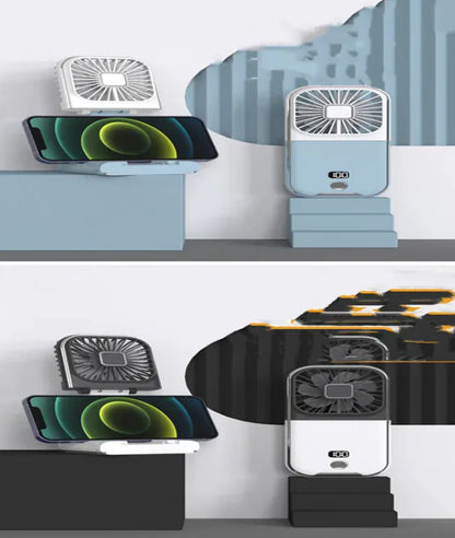 Compact Dual-Mode Travel Fan, USB Charged
